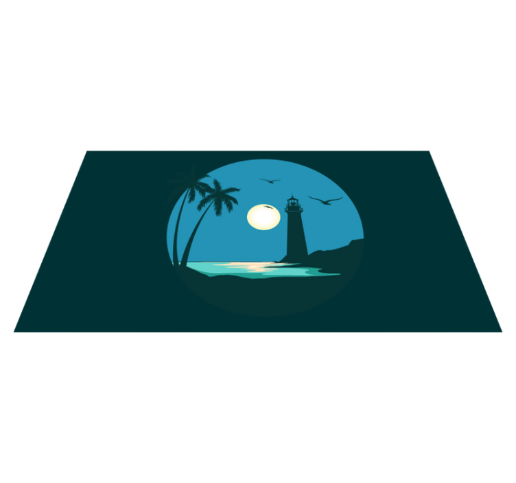 Tapis vinyle nature scène de phare côtier - TenStickers