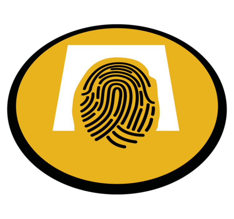 Tapis mosaique vinyle modèle d'empreinte digitale - TenStickers