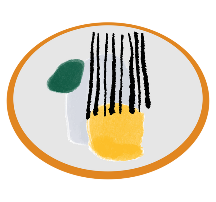 Tapis vinyle minimaliste segments de teinte géométriques - TenStickers