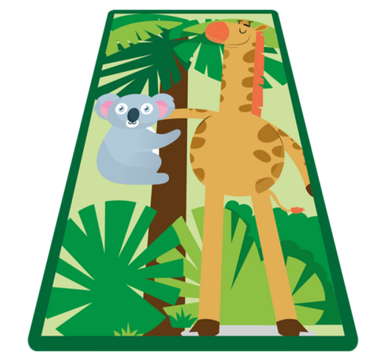 Tapis vinyle bébé aventure des amis de la jungle - TenStickers