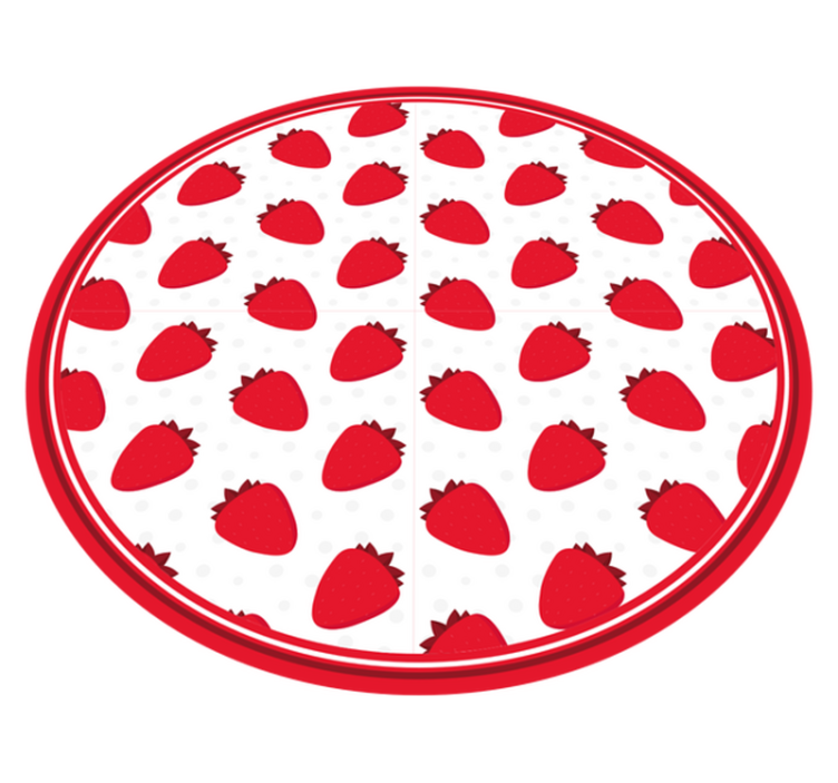 Tapis vinyle animal motif fraise - TenStickers