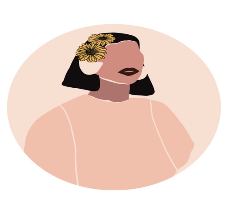 Tapis vinyle plantes portrait floral - TenStickers