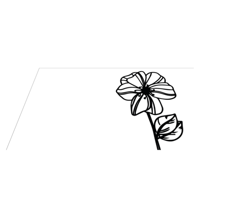 Tapis vinyle plantes design élégant en noir et blanc - TenStickers