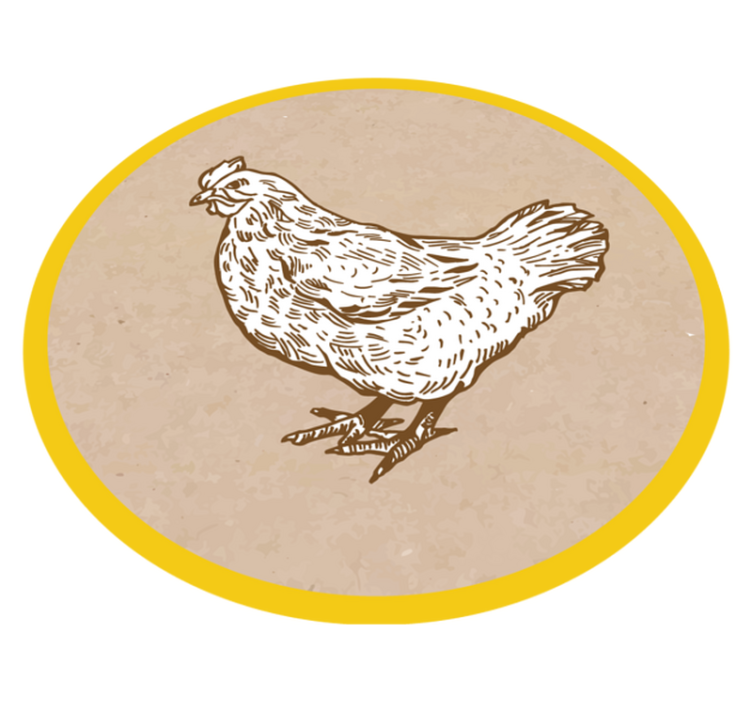 Tapis vinyle animal illustration de poulet - TenStickers