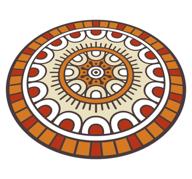 Tapis vinyle mandala motif à motifs circulaires - TenStickers