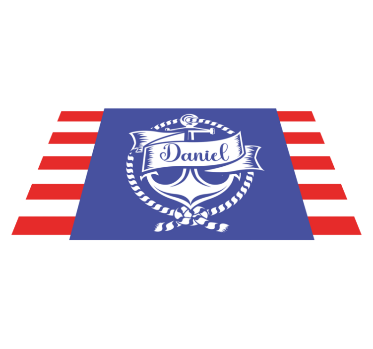 Tapis vinyle personnalisé conception d'ancre nautique - TenStickers