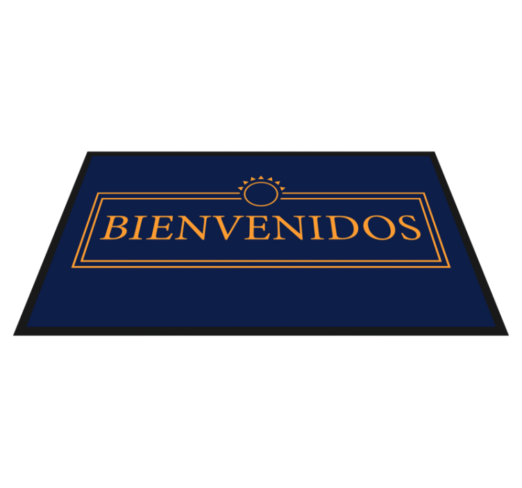 Tapis vinyle design moderne message d'accueil - TenStickers