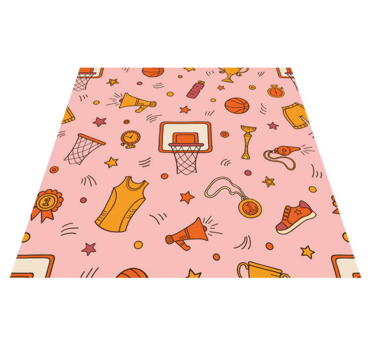 Tapis vinyle jeux éléments sportifs et amusants - TenStickers