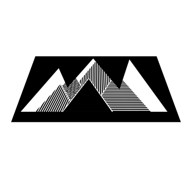 Tapis vinyle géométrique motif en zigzag élégant - TenStickers