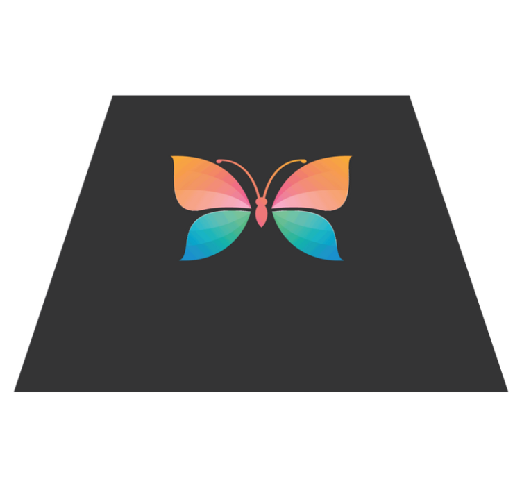 Tapis vinyle nature concept de papillon vibrant - TenStickers