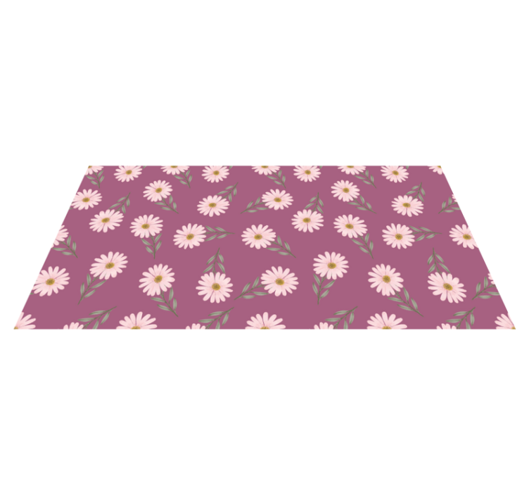 Tapis vinyle plantes ensemble de marguerites - TenStickers