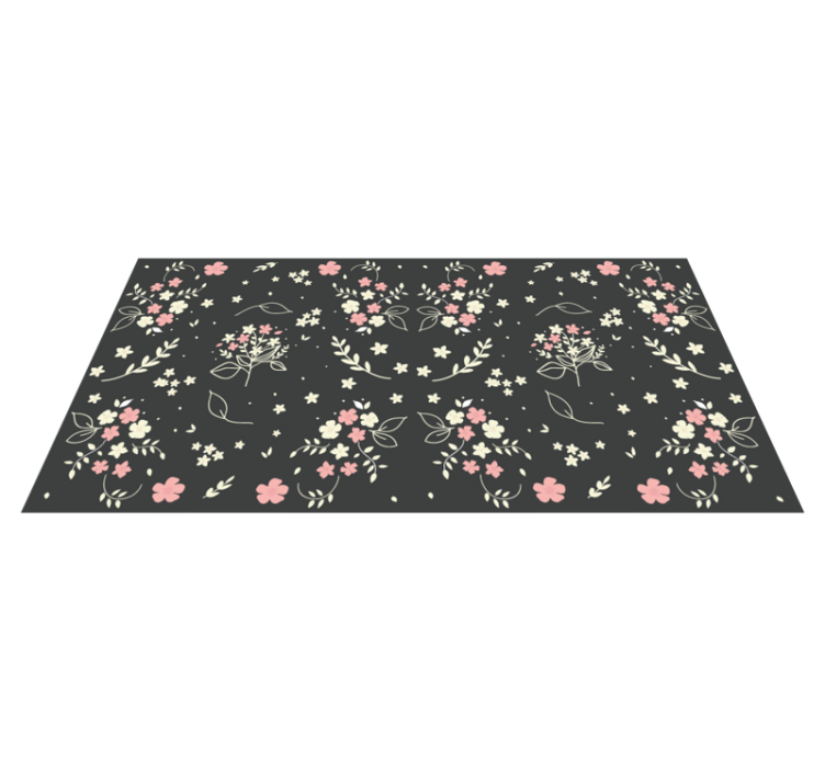 Tapis vinyle plantes élégance à motifs floraux - TenStickers