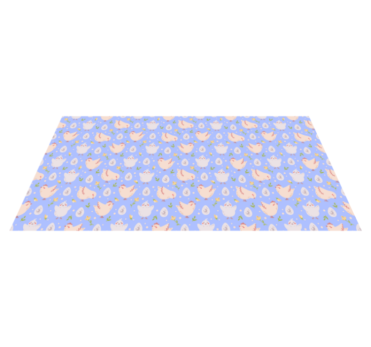 Tapis vinyle autres tapis motif de poulets ravissants - TenStickers