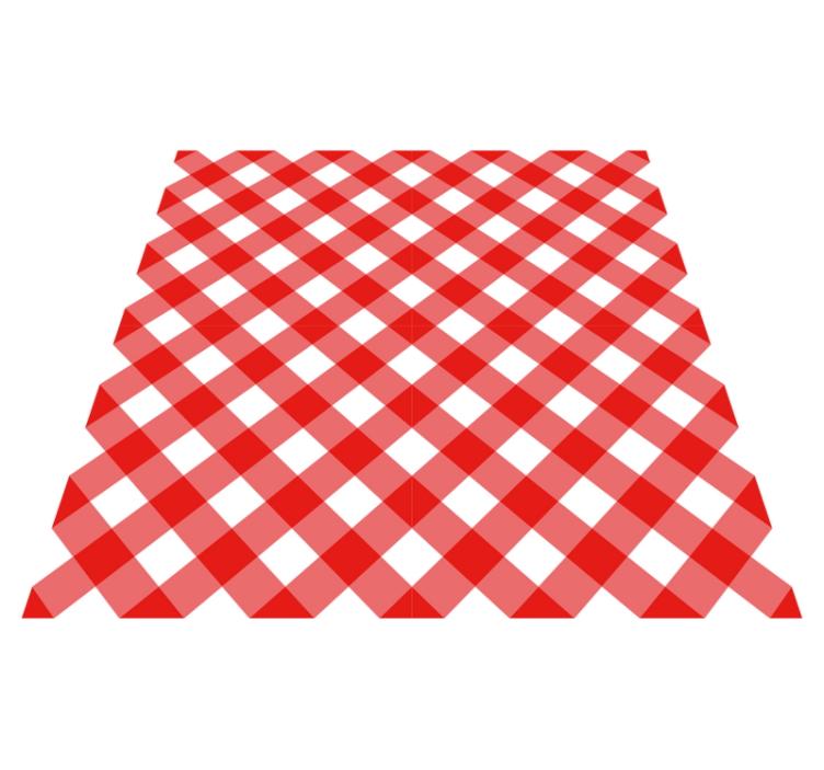 Tapis vinyle rayures motif à carreaux cramoisis - TenStickers