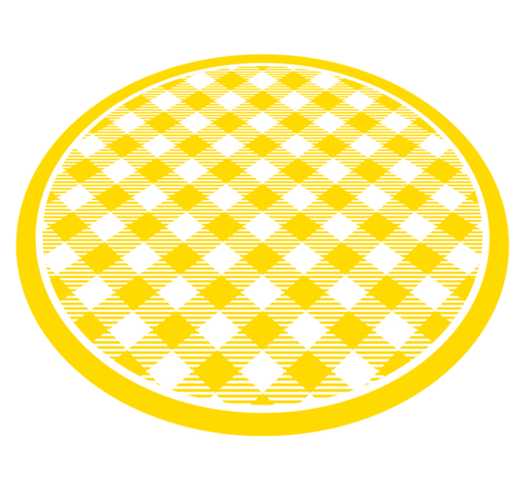 Tapis vinyle rond emblème du diamant jaune - TenStickers