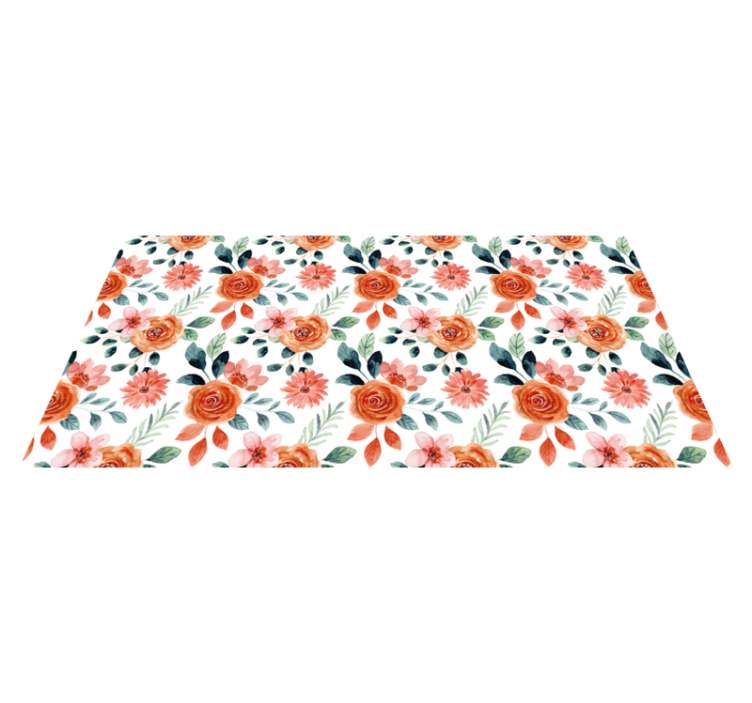 Tapis vinyle plantes ravissant motif botanique - TenStickers