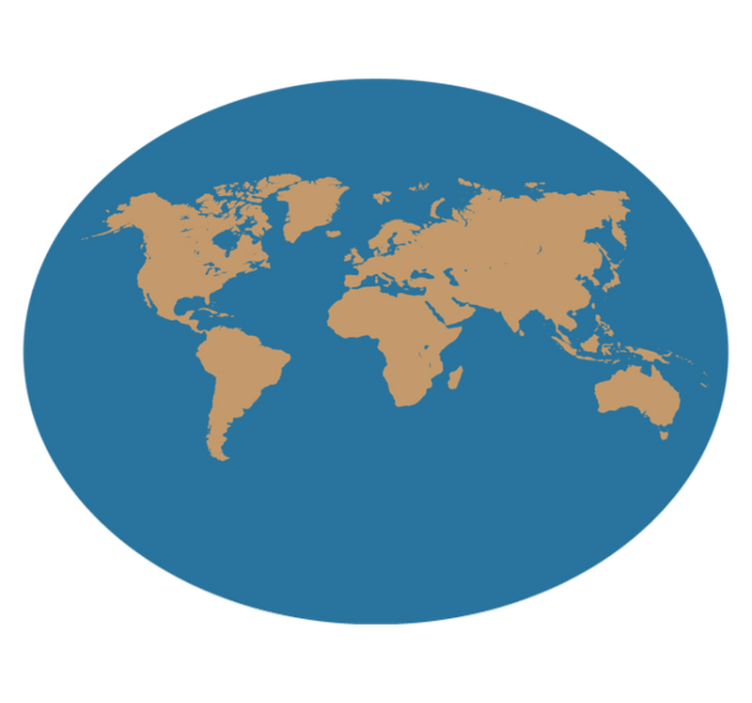 Tapis vinyle carte du monde découverte géographique - TenStickers