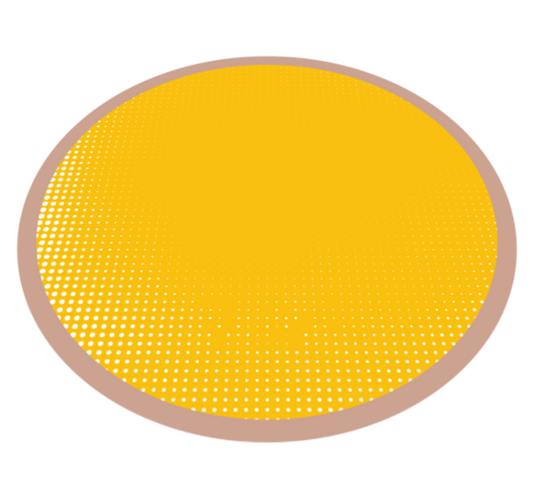 Tapis vinyle jaune motif circulaire ensoleillé - TenStickers