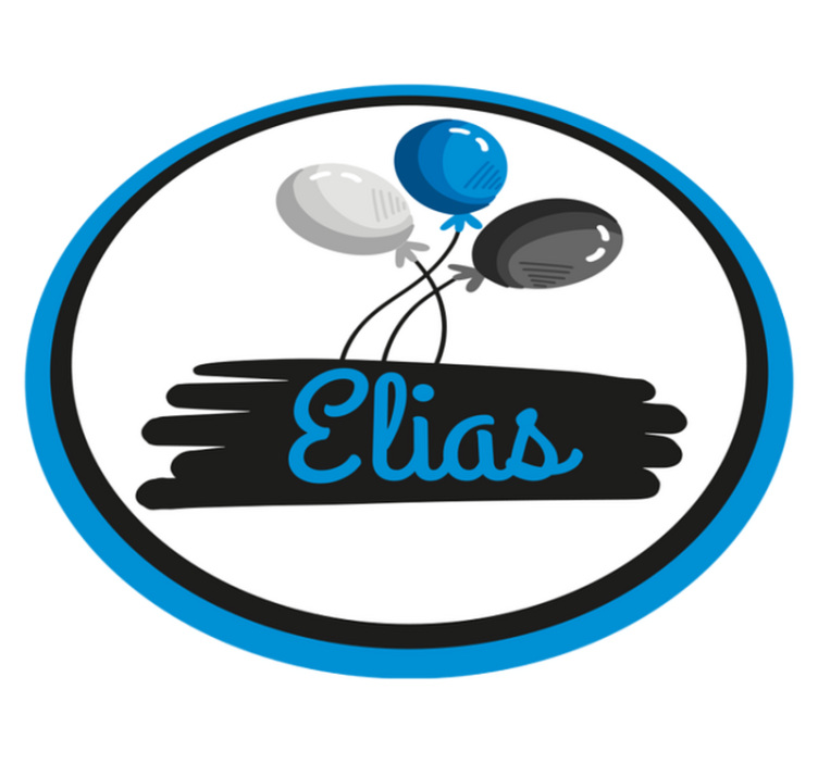 Tapis vinyle autres tapis ballons gris et bleu personnalisés - TenStickers