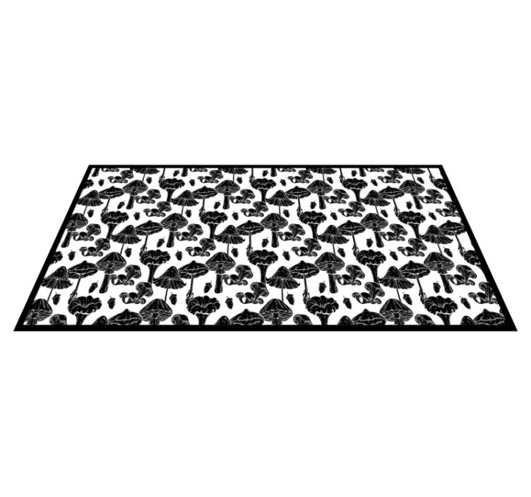 Tapis vinyle nature motif champignon stylisé - TenStickers