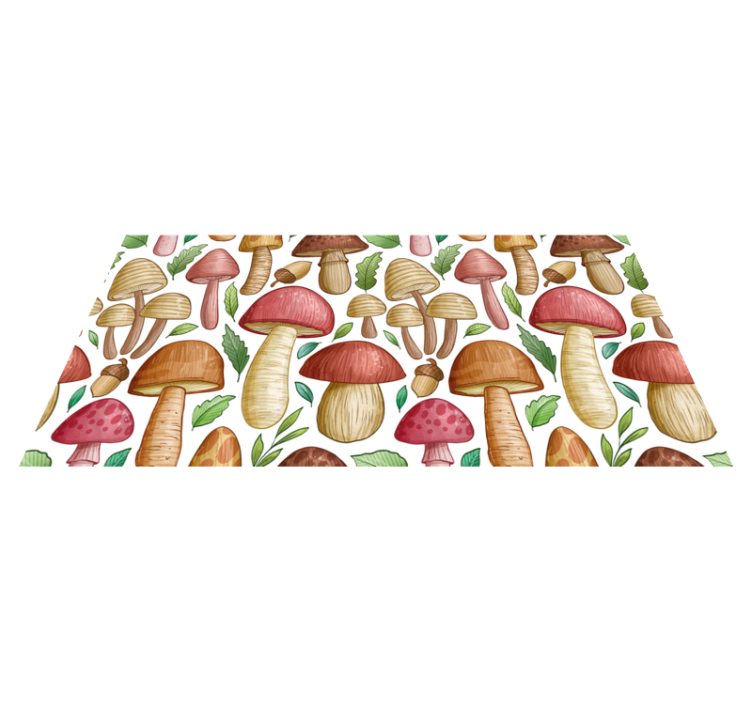 Tapis vinyle cuisine Collection de champignons différents - TenStickers