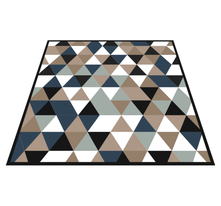 Tapis vinyle géométrique tons triangulaires - TenStickers