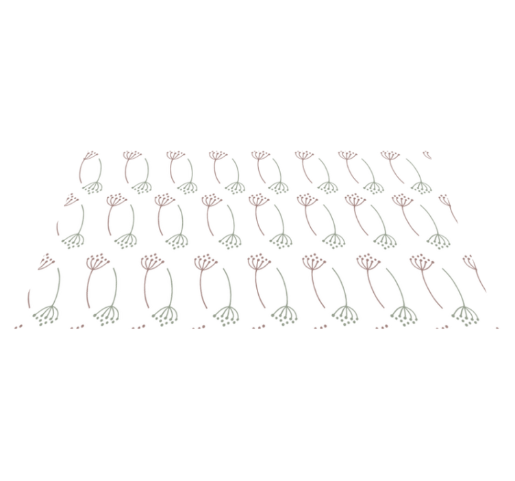 Tapis vinyle plantes motif de tige florale - TenStickers