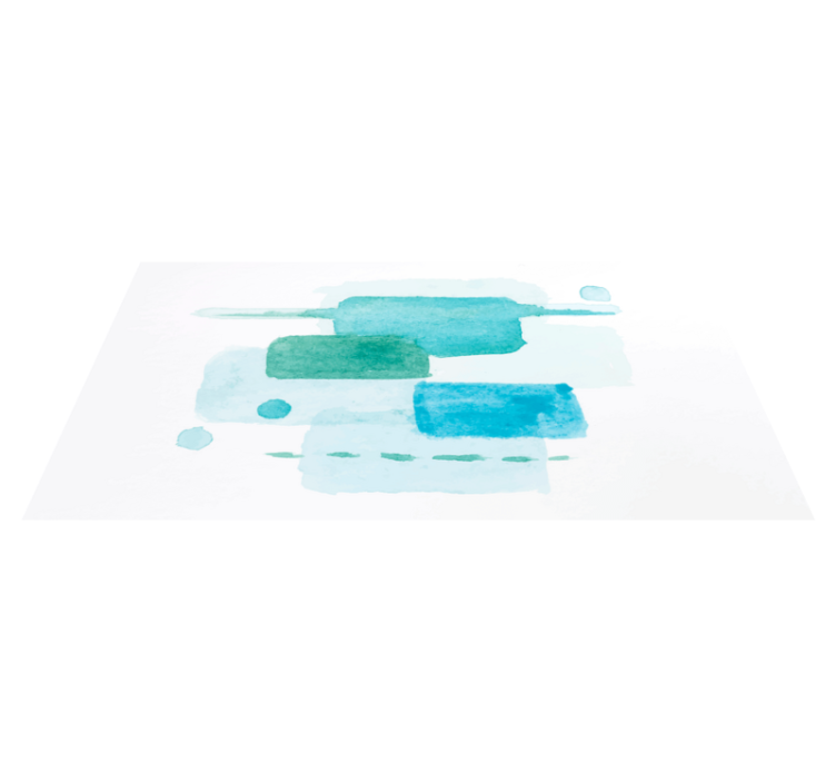 Tapis vinyle salon blocs de couleurs aquatiques - TenStickers
