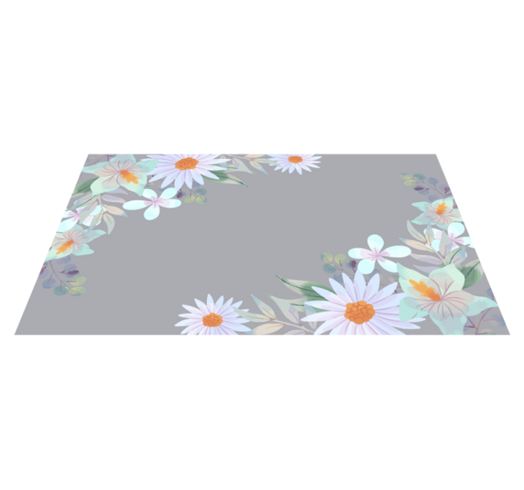 Tapis vinyle plantes conception de bordure naturelle - TenStickers