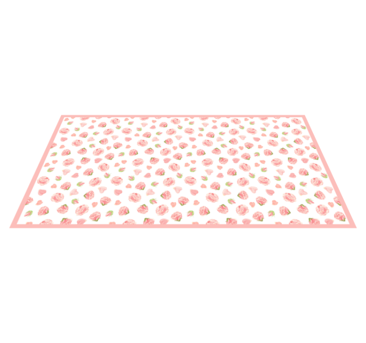Tapis vinyle plantes motif élégant de roses - TenStickers