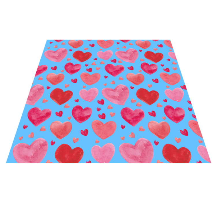Tapis vinyle ado motif de cœur vibrant - TenStickers
