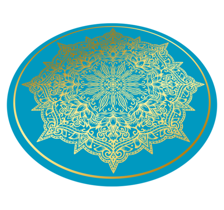 Tapis vinyle rond œuvre d'art mandala complexe - TenStickers