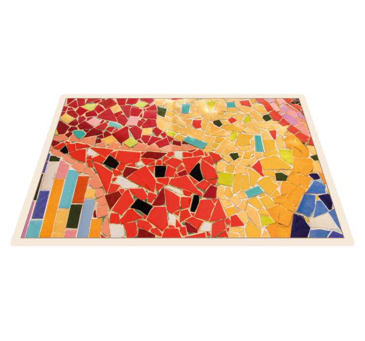 Tapis mosaique vinyle arrangement de carrelage vibrant - TenStickers