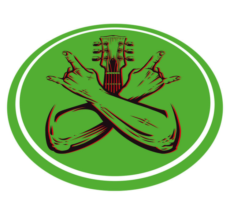 Tapis vinyle rond œuvre d'art avec geste de bascule - TenStickers