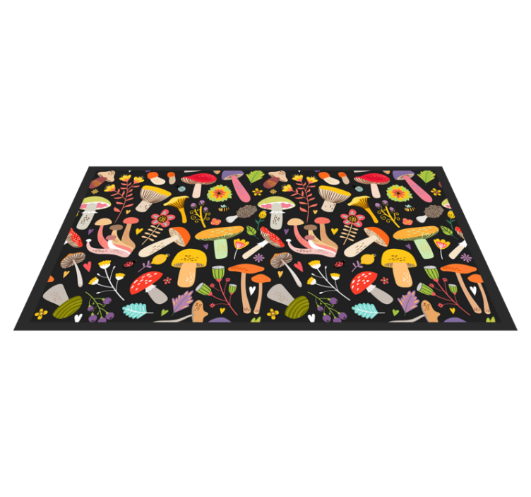Tapis vinyle nature collection de champignons colorés - TenStickers