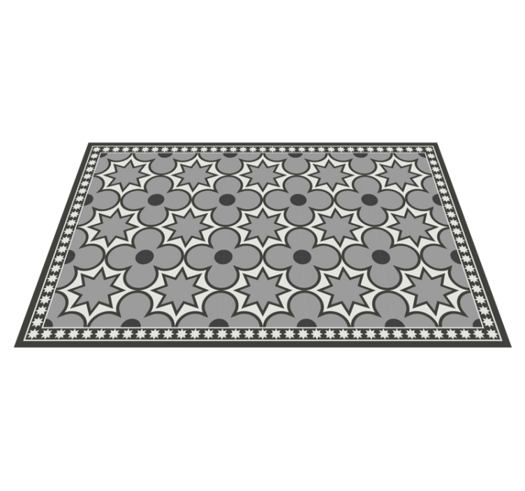 Tapis vinyle carreaux de ciment style motif étoile - TenStickers