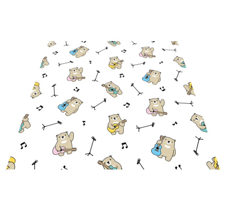 Tapis vinyle bébé modèle d'ours musicaux - TenStickers