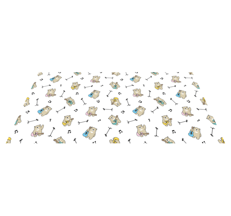 Tapis vinyle bébé thème des ours musicaux - TenStickers