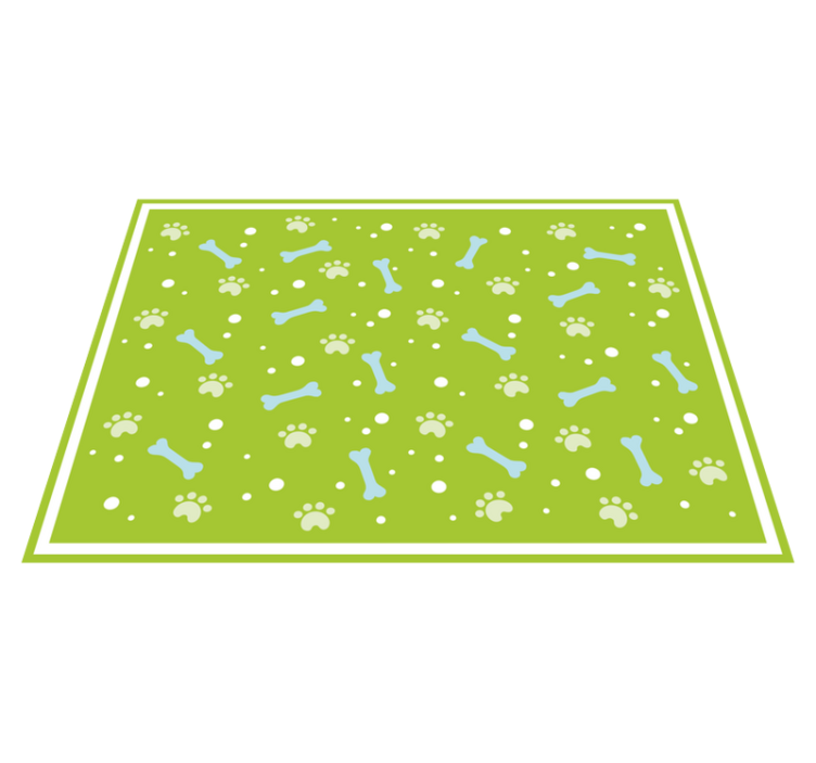 Tapis vinyle animal style empreinte de patte - TenStickers