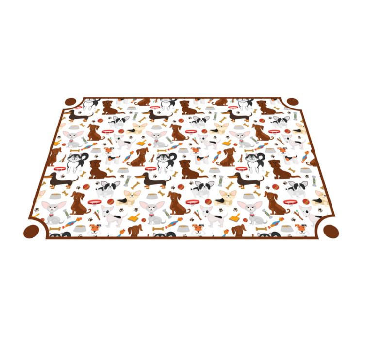 Tapis vinyle animal adorables compagnons canins - TenStickers