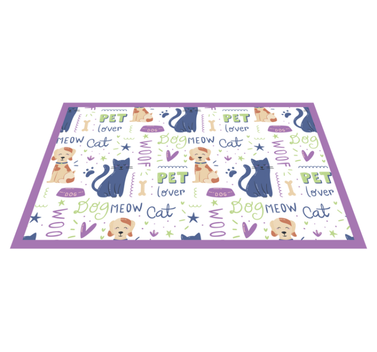 Tapis vinyle animal thème des amoureux des animaux - TenStickers