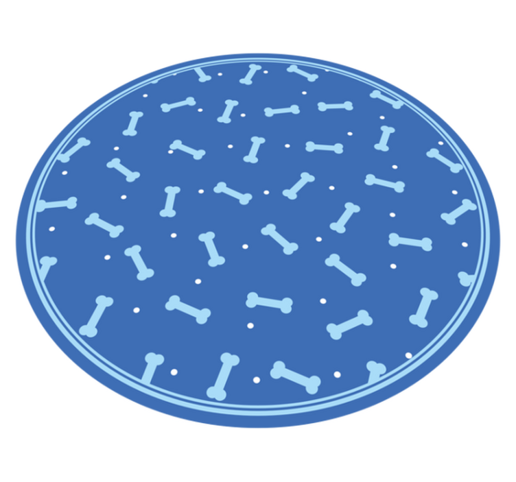 Tapis vinyle rond jeu de motifs osseux - TenStickers