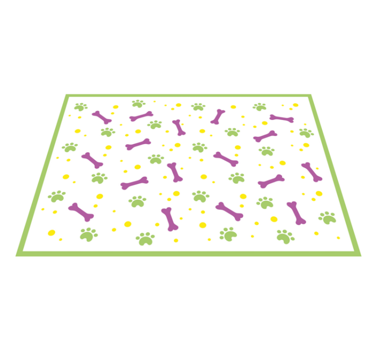 Tapis vinyle autres tapis empreintes de pattes amusantes - TenStickers
