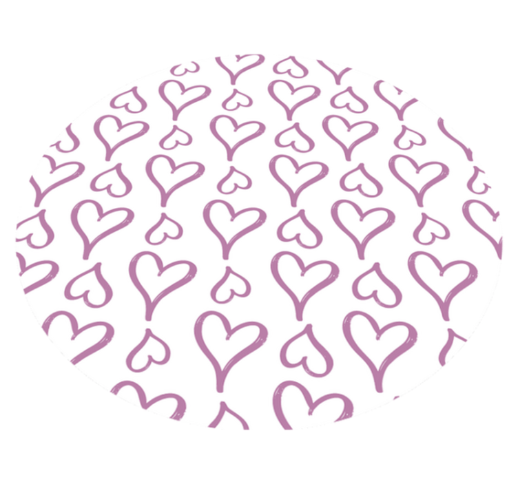 Tapis vinyle texture motif cœurs roses - TenStickers