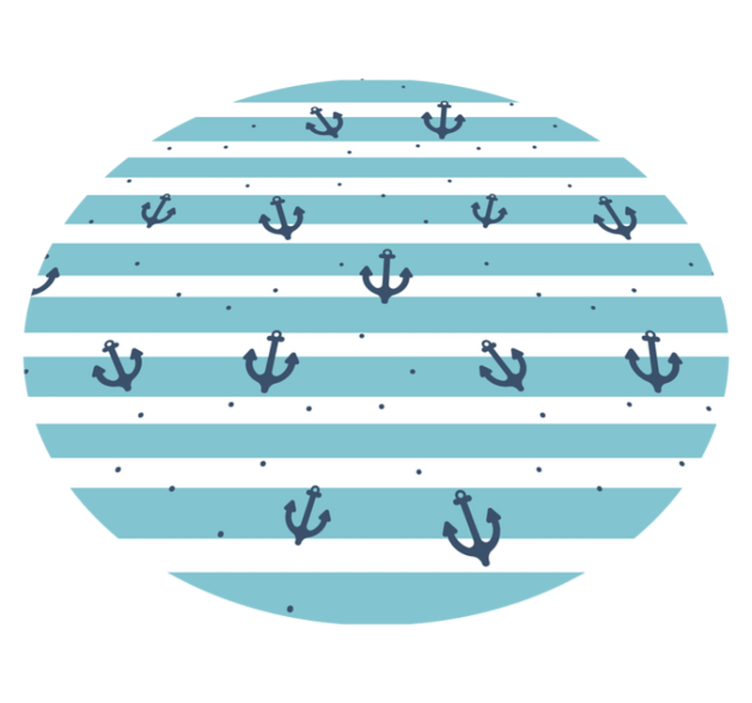 Tapis vinyle salle de bain rayures maritimes bleues - TenStickers