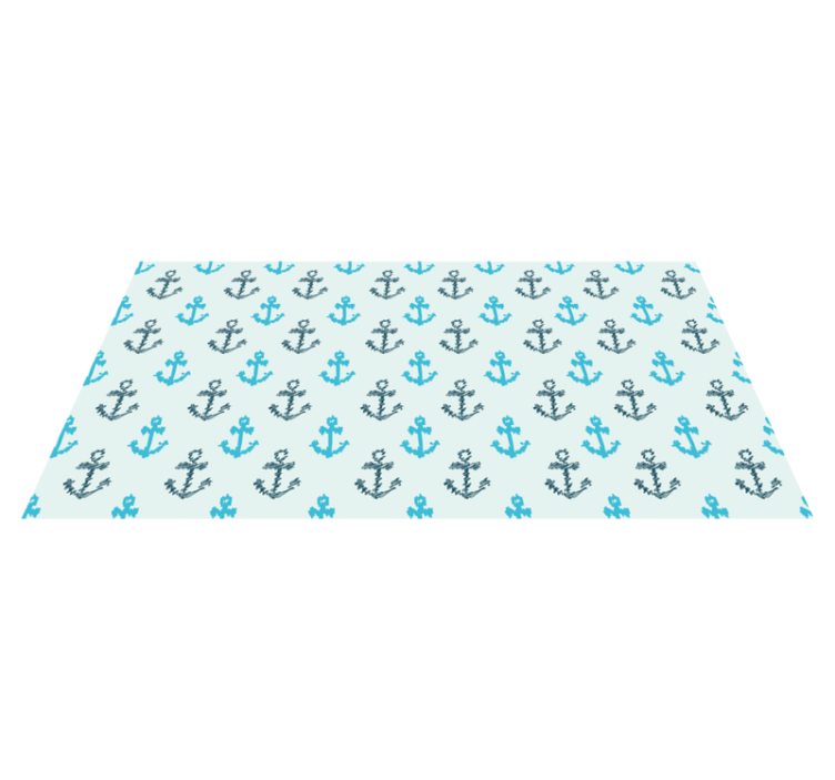 Tapis vinyle salle de bain motif d'ancrage - TenStickers