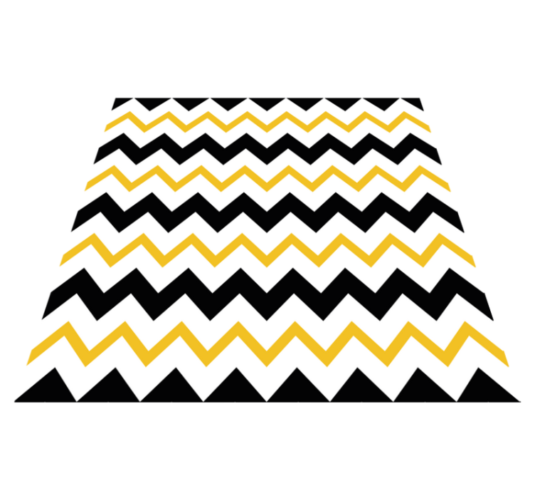 Tapis vinyle géométrique chevron zigzag tendance - TenStickers