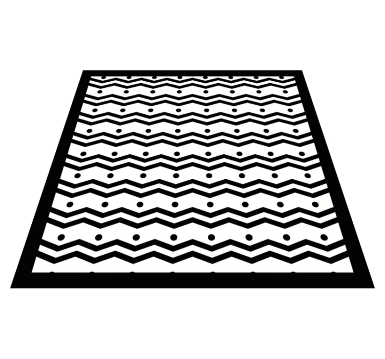Tapis vinyle rayures concept zigzag - TenStickers