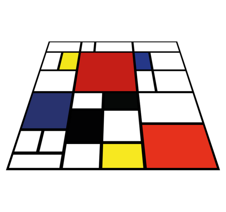 Tapis vinyle design moderne composant géométrique vibrant - TenStickers