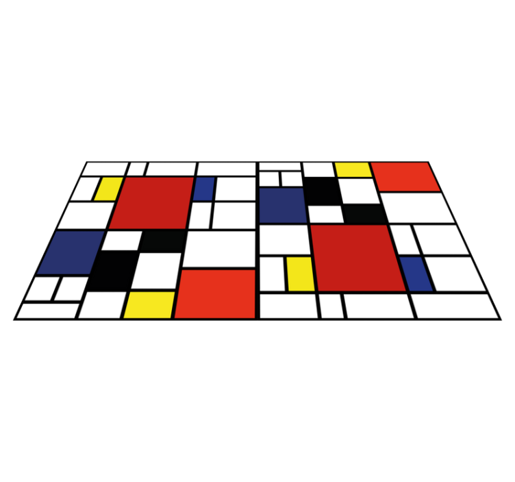 Tapis vinyle design moderne motif de blocs de couleurs - TenStickers
